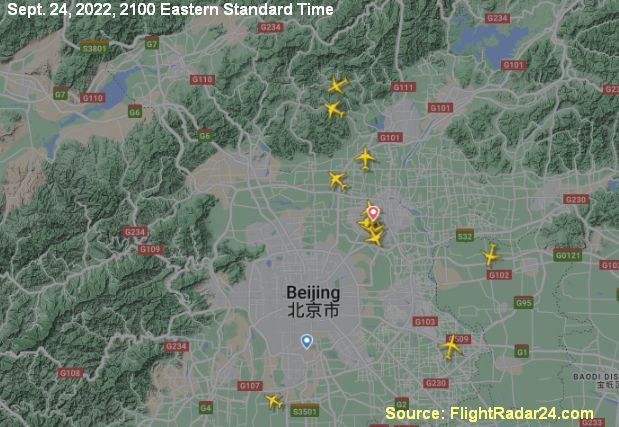 JasonXray7's tweet photo. #China #chinacoup #XiJinping 
Coup in China? Recent screenshot 12+/-  domestic outbound flights from Beijing, with 1 intl to Frankfurt. CCP still silent = ?? https://t.co/ju5gY4yfs4