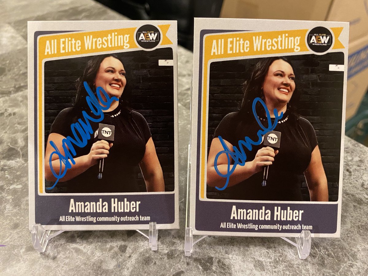 PWJCARDS's tweet photo. added Amanda Huber to my personal collection 
 
#AmandaHuber  #AEW #aewwrestling #aewtradingcards #wrestlingtradingcards #allelitewrestlingtradingcards #signedwrestlingcard #wrestlingcards #Aewcard #collection #aewtradingcard #cardcollection #cardcollecting https://t.co/A9lrPjzqys