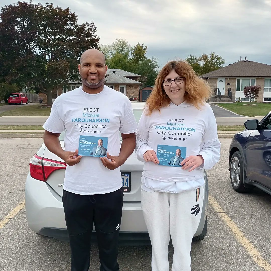 mikefarqu's tweet photo. Great day out with #teamMichael door knocking today in #bramptonwards7and8.

Less than two weeks before advance voting starts on Friday, October 7th. Make sure you go out to vote, #voteMichael and vote early.

https://t.co/gMuZefaGKv

https://t.co/a56qakxZFV

#brampton https://t.co/xeNeUxv07N