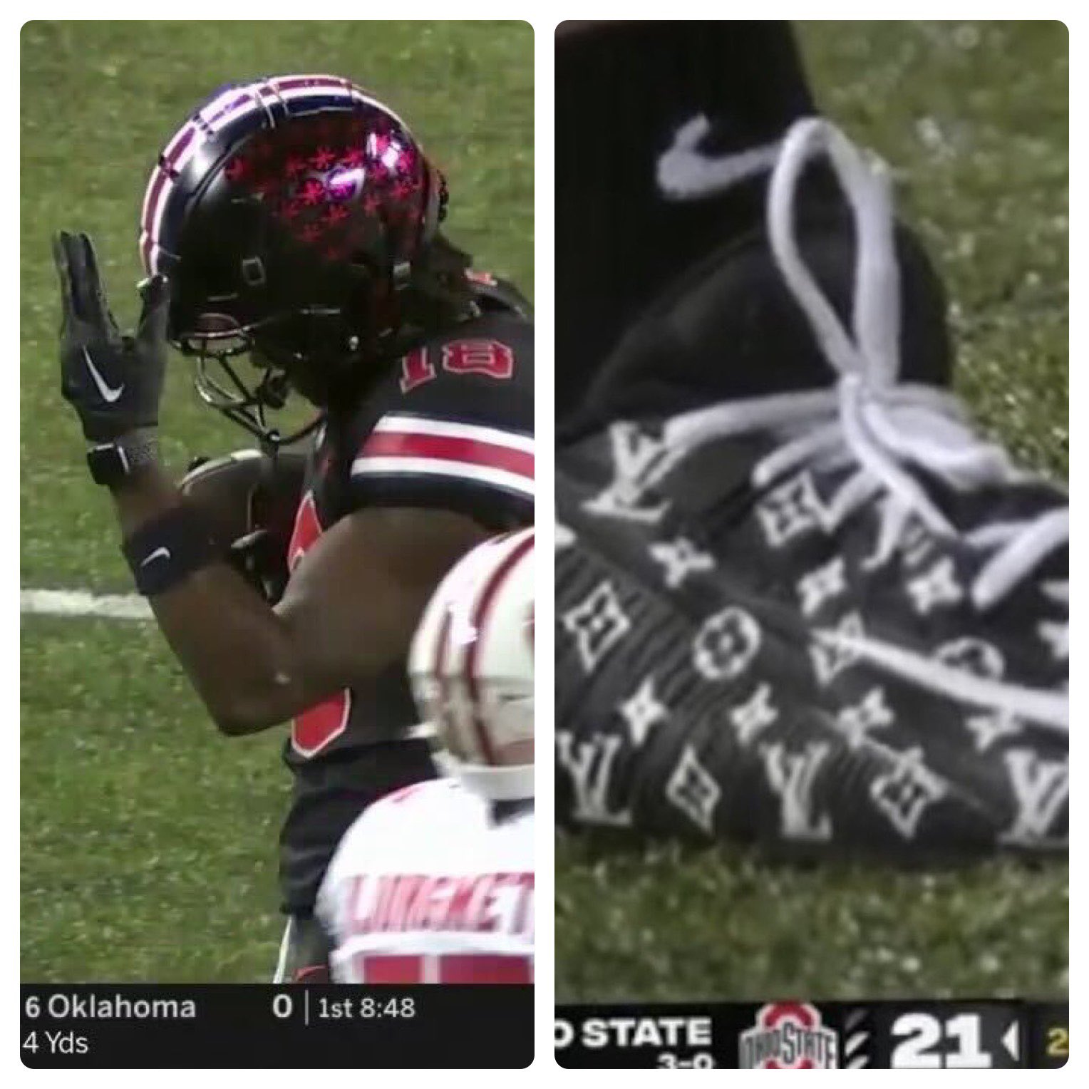 PFF College on X: Marvin Harrison Jr. wearing an Apple Watch and Louis  Vuitton painted cleats 👀  / X