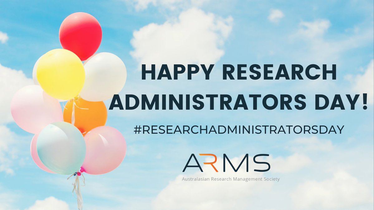 Happy Research Administrators Day!! For those who celebrated on Friday, today, or in the up coming week, we hope you enjoy(ed) your special day, recognising research management professionals! 

Don't forget about our gift voucher give away to celebrate: researchmanagement.org.au/news