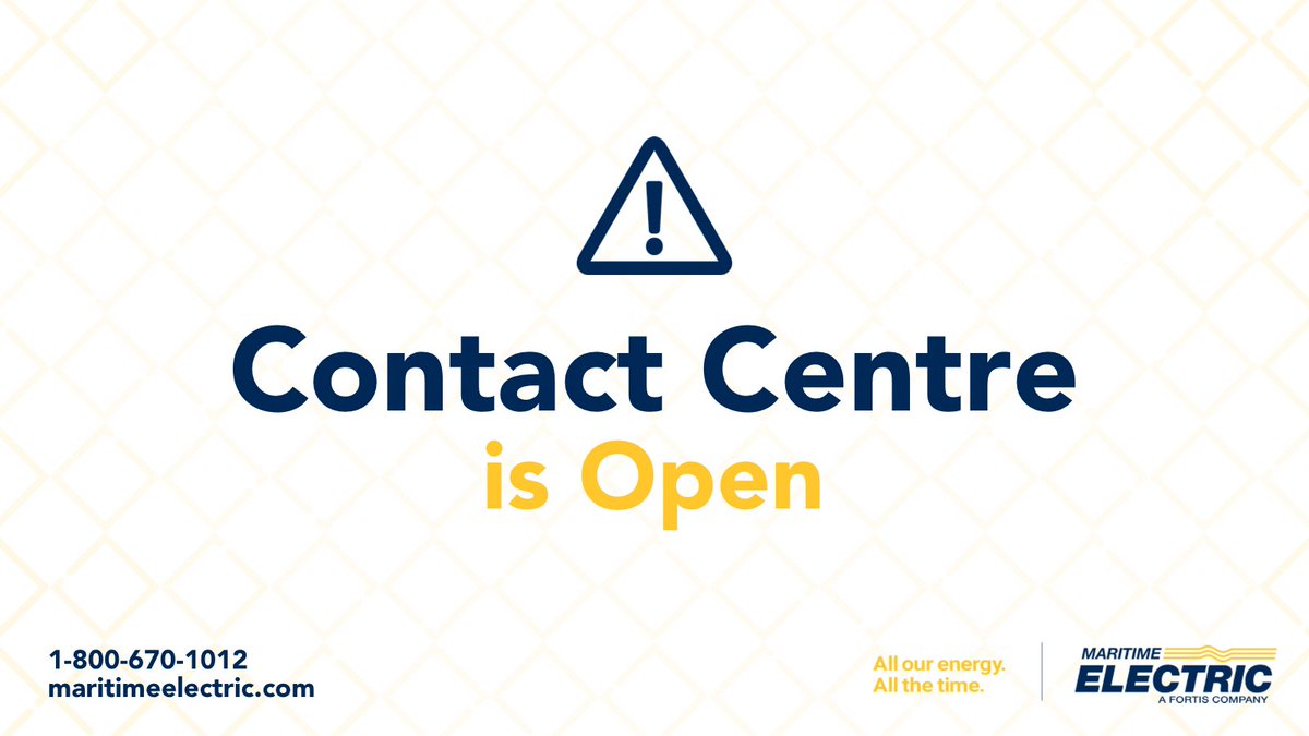 MECLPEI's tweet photo. Our Contact Centre will remain open overnight. If you need us, please call 1-800-670-1012. Our Representatives are ready to assist you. https://t.co/Xu8IDEdjBb