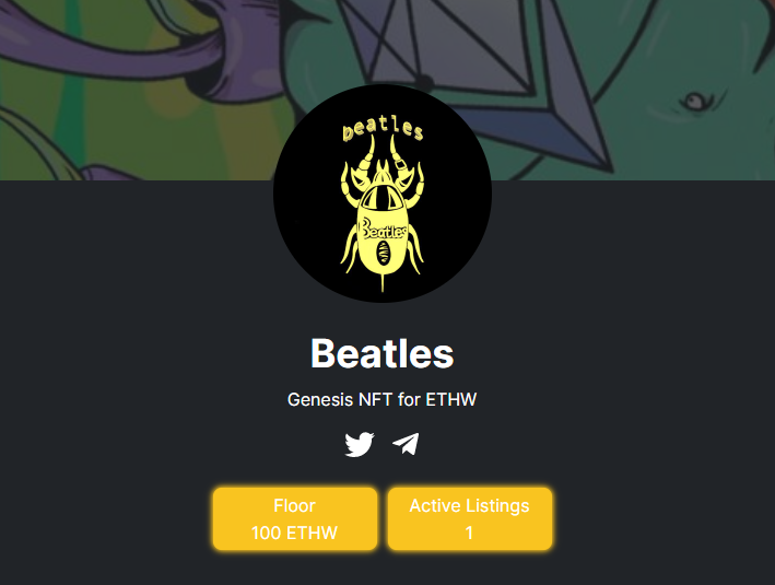 Beatles are now listed on powsea.finance

powsea.finance/collection/0x6…

<a href="/EthereumPoW/">EthereumPoW (ETHW) Official</a> <a href="/BeatlesPOW/">Beatles - #ETHW Genesis #NFT | 甲壳虫</a>