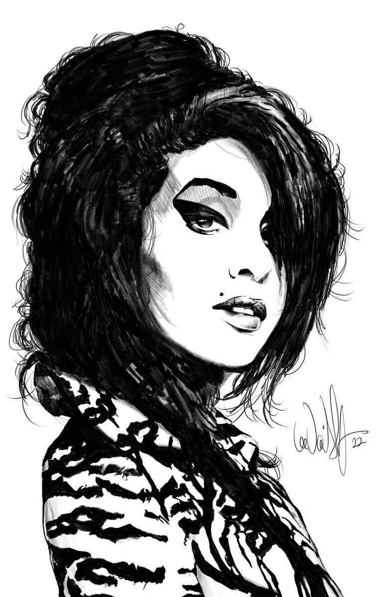 Amy #leevandergriftart #leeartguy #artguylee8 #AmyWinehouse #gonetoosoon #songstress #adobefresco #applepencil #ipadpro #portraitart #legend