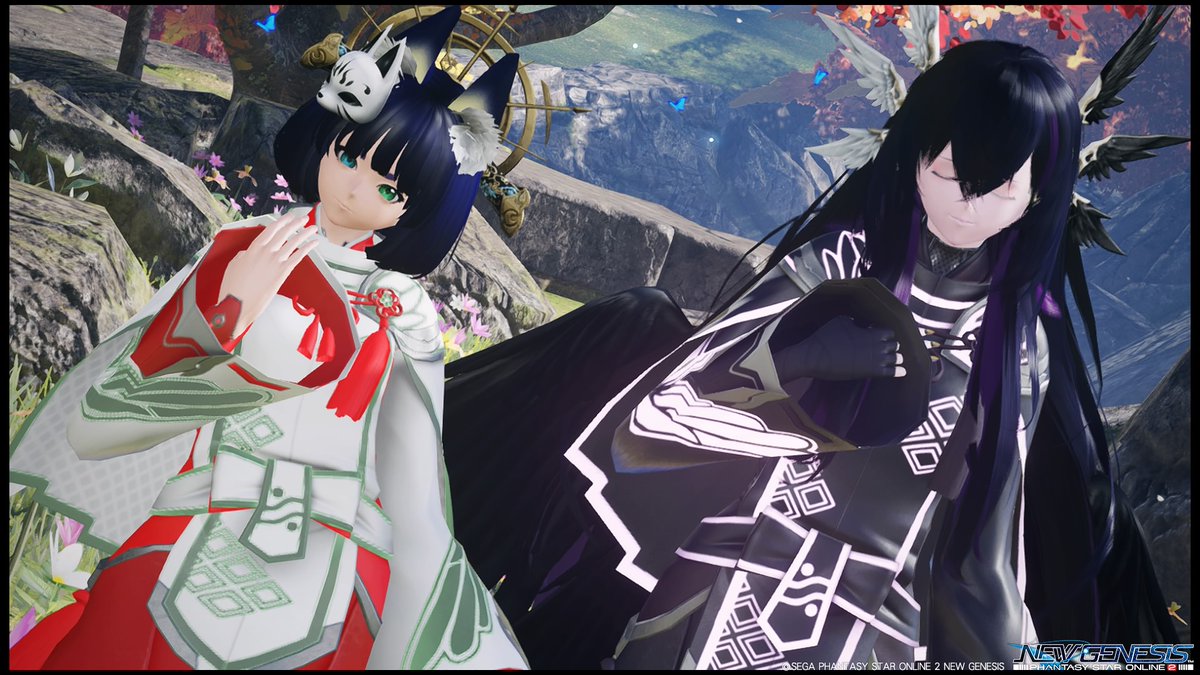 #PSO2NGS 
 #PSO2NGS_SS 
 #メンテの日じゃないけどssを貼る 

こんこ〜ん
（゜ω゜）ヴァー

昨日はランダマイト叩き割ってたら、
ケット・シ………………ではなくお狐様に誘われてSS撮影の旅に～w