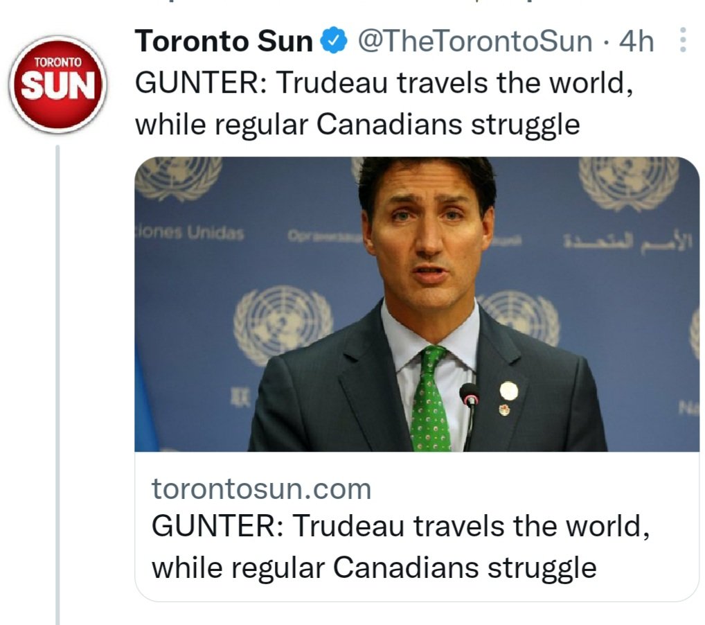 VoyceReason's tweet photo. I can't take these idiots any more.
"Trudeau travels the world"???
HE'S. THE. FUCKING. PRIME. MINISTER. https://t.co/TFTvx0wmHS