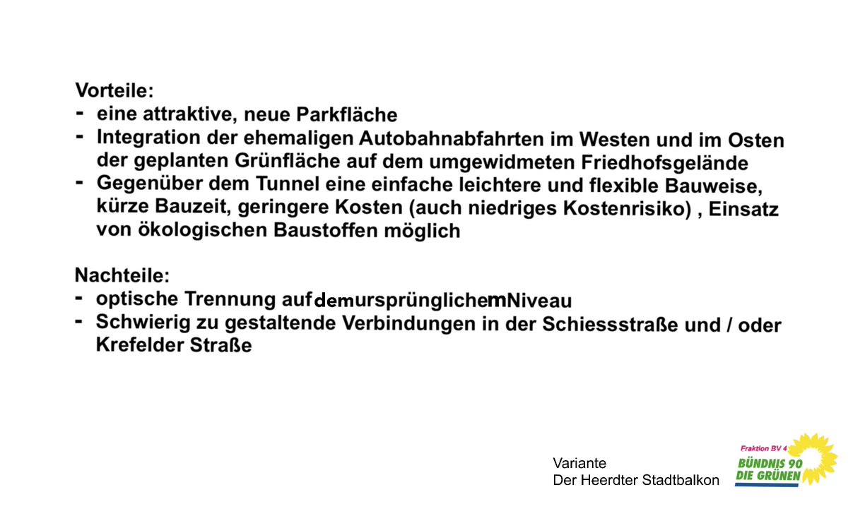 Vor der nächsten BV Sitzung ein Rückblick zur Letzen, die Autobahnbrücke in Heerdt muss saniert werden, es freut uns sehr, dass unsere Idee „Der Heerdter Stadtbalkon“ als 1 von 4 Varianten diskutiert wird #Heerdt #Verkehrswende #Linksrheinisch