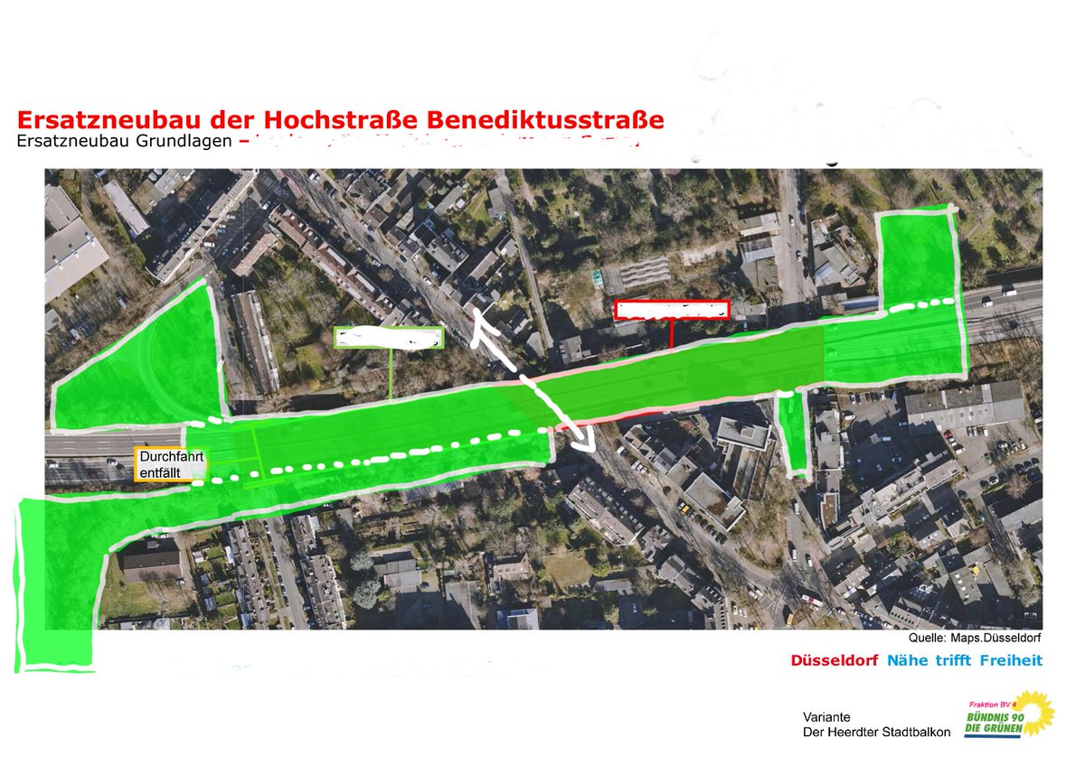 gruene04's tweet photo. Vor der nächsten BV Sitzung ein Rückblick zur Letzen, die Autobahnbrücke in Heerdt muss saniert werden, es freut uns sehr, dass unsere Idee „Der Heerdter Stadtbalkon“ als 1 von 4 Varianten diskutiert wird #Heerdt #Verkehrswende #Linksrheinisch https://t.co/a4sxh5mnsN