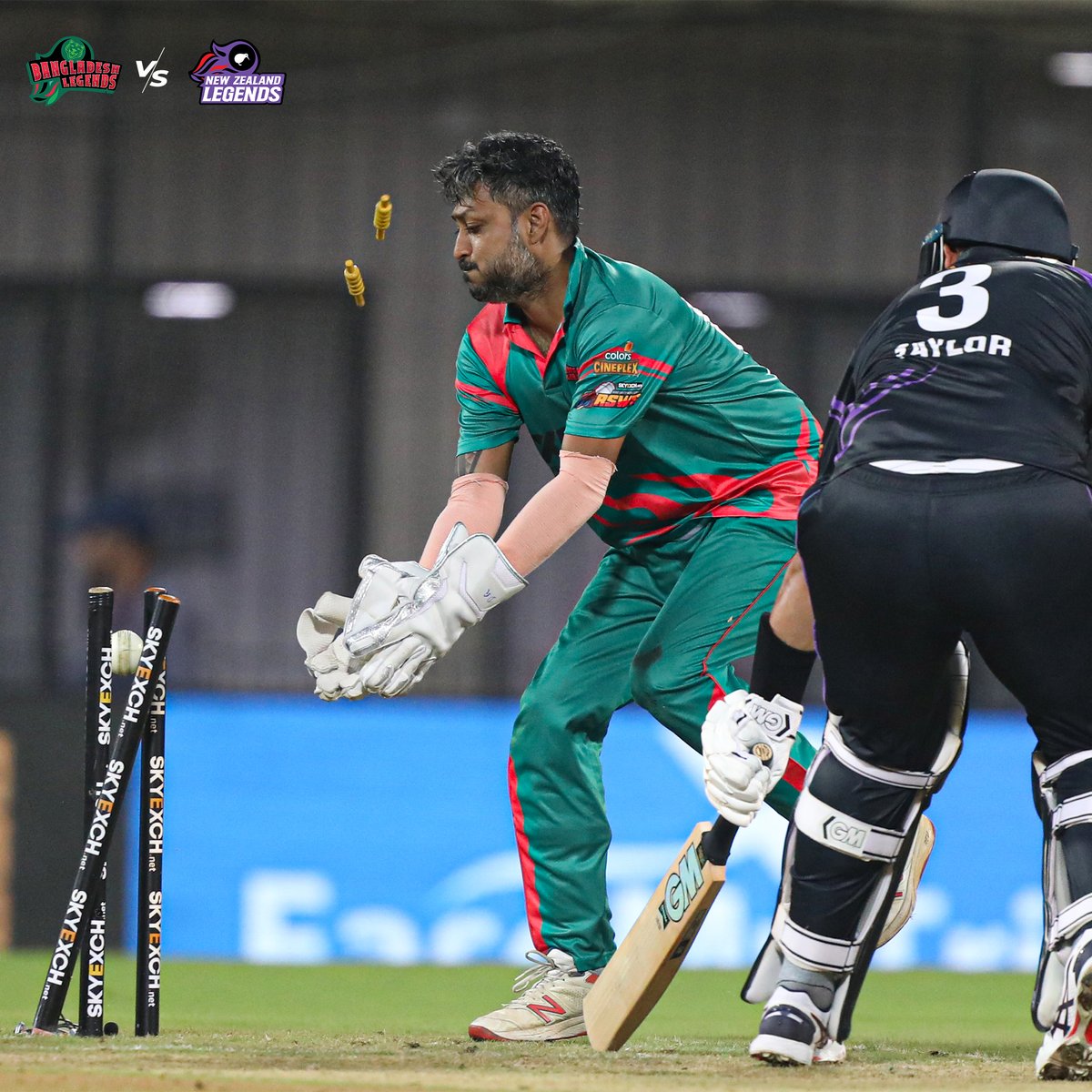 Those stumps never stood a chance!

Are you ready for the match today? Catch us battle it out with <a href="/india_legends/">India Legends #2GG2VRGU.</a> today at 7.30 PM!

Watch all the action LIVE only on <a href="/colorscineplex/">Colors Cineplex</a>, Colors Cineplex Superhits, @voot, Jio, and Sports18 Khel 📺

#RoadSafetyWorldSeries #RSWS