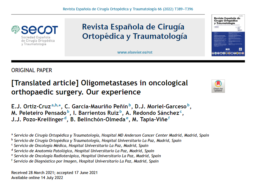 Eduardo Ortiz Cruz (@drortizcruz) on Twitter photo #oligometastatic challenges the perspective that #metastasis is an invariably disseminated process. Our article now in English
Our experience... elsevier.es//es-revista-re…
<a href="/belenbelinchon/">Belén Belinchón</a> <a href="/aredondo12/">Andrés Redondo</a> <a href="/DrMorielGarceso/">Diego J Moriel Garceso</a> #HospitalLaPaz #bonemetastases <a href="/bstt_course/">BSTT Madrid Course</a> <a href="/secotsecot/">@secotsecot</a> #oligometastatic challenges the perspective that #metastasis is an invariably disseminated process. Our article now in English
Our experience... elsevier.es//es-revista-re…
<a href="/belenbelinchon/">Belén Belinchón</a> <a href="/aredondo12/">Andrés Redondo</a> <a href="/DrMorielGarceso/">Diego J Moriel Garceso</a> #HospitalLaPaz #bonemetastases <a href="/bstt_course/">BSTT Madrid Course</a> <a href="/secotsecot/">@secotsecot</a>