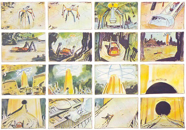 My fav by and far are the jordorowsky dune storyboards by moebius. I'm so sad we don't live in a timeline where this movie exists 