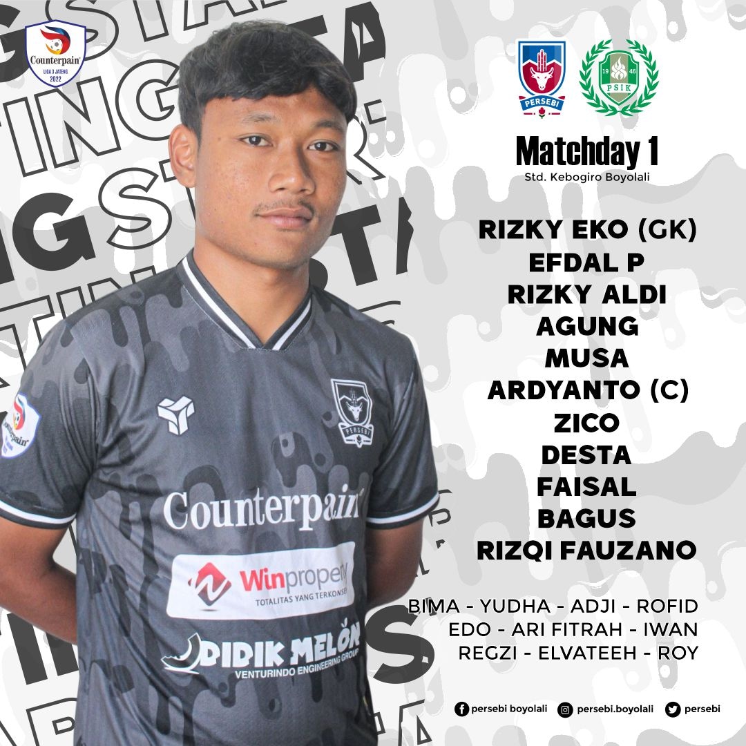 persebi's tweet photo. Starting line-up pertandingan sore ini โก๏ธ๐๏ธ
Maksimalkan !! โ๐ฅ
#PersebiDay #PersebiBisa #PersebiBoyolali #LaskarPandanarang https://t.co/acZ2FRI0b6