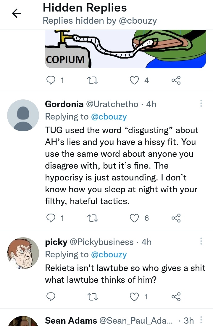 Burt6Gill's tweet photo. @Snowballing2020 @ThatUmbrella @RekietaLaw @NatetheLawver
For the Blocked..
π€£.. Mediocre π€£π€£.. That's Bouzy..
HIDDEN comments included.. For entertainment purposes.. π..
#BouzyBucks #botsentertainment #TugsPickle #JohnnyDeppIsALegend https://t.co/vdaIUfu2zP