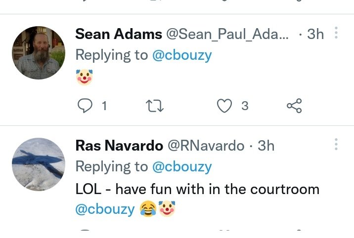 Burt6Gill's tweet photo. @Snowballing2020 @ThatUmbrella @RekietaLaw @NatetheLawver
For the Blocked..
π€£.. Mediocre π€£π€£.. That's Bouzy..
HIDDEN comments included.. For entertainment purposes.. π..
#BouzyBucks #botsentertainment #TugsPickle #JohnnyDeppIsALegend https://t.co/vdaIUfu2zP