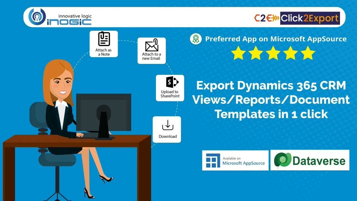 inogic's tweet image. Export #Dynamics365 CRM Views /Report/Document Template in 1 click bit.ly/3R8BryC 

#msdyn365 #ExportCRMreports #exportreports #dynamicscrm #CRMreports