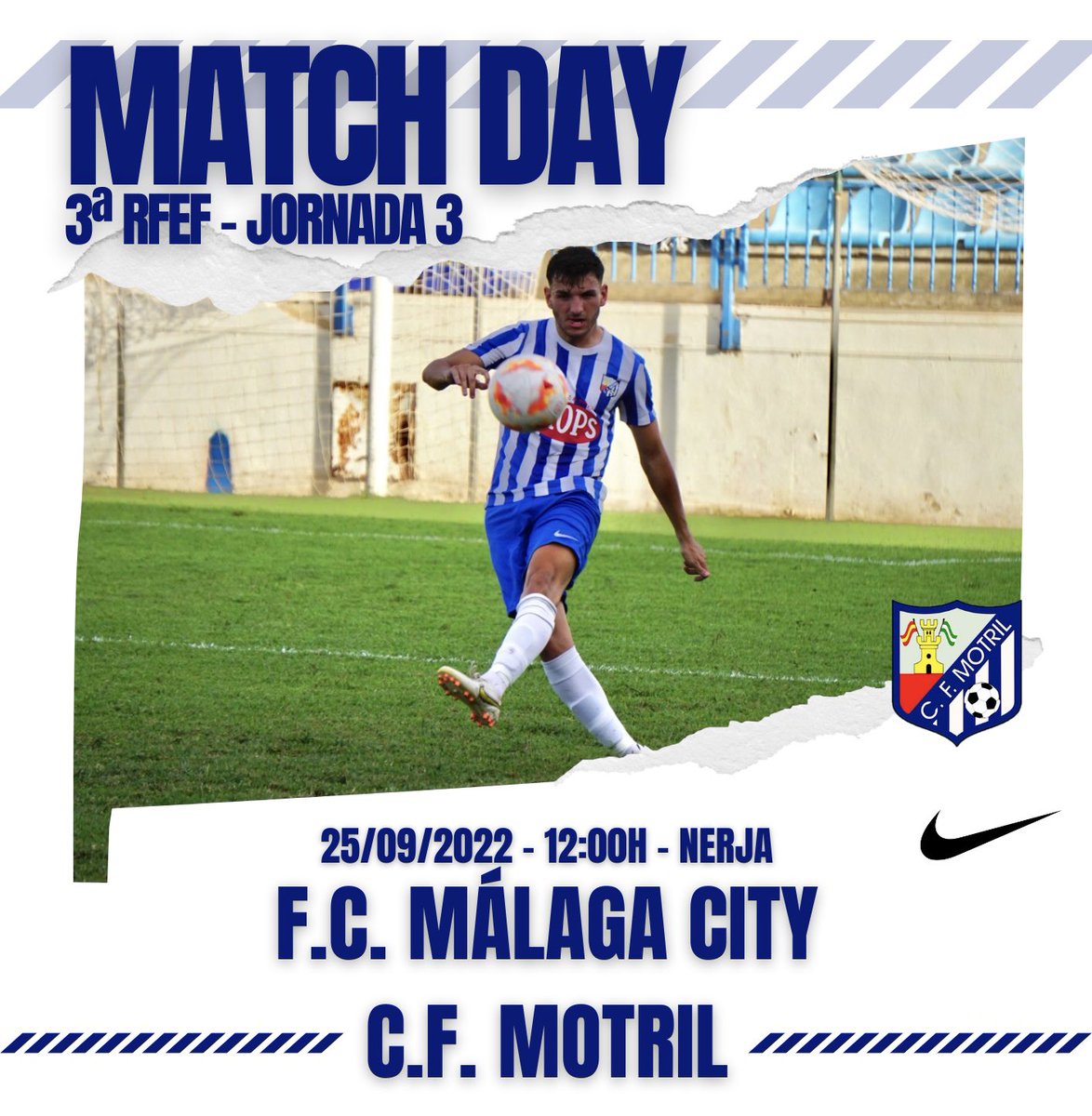 CFMOTRIL's tweet photo. DÍA DE PARTIDO.
Vamos a por los primeros puntos de la temporada.
¡Vamos Motril!
#cfmotril #tercerafederación #tercerarfef https://t.co/WkBbSYSCVj