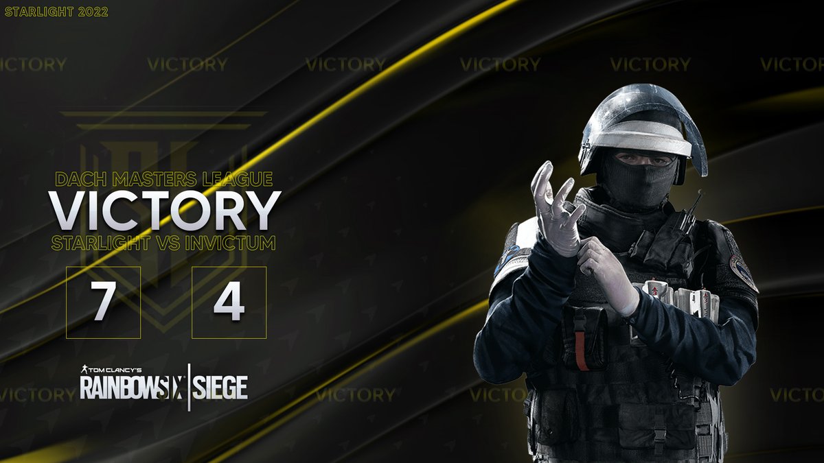 StarlighteSpor's tweet photo. On 22.09.2022 our R6 Main Team could achieve another victory in the @dachmleague
against: @invictumgg
#gostarlight #r6 #dachmasters #win #cast #esports #esport #League https://t.co/QgvNHGKcQN