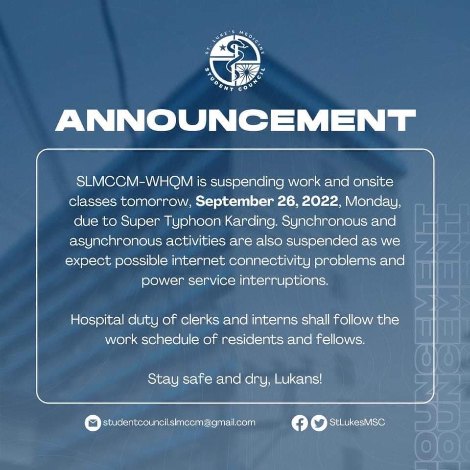 StLukesMSC's tweet photo. STAY SAFE LUKANS!!! https://t.co/kWtF7h7Qrg
