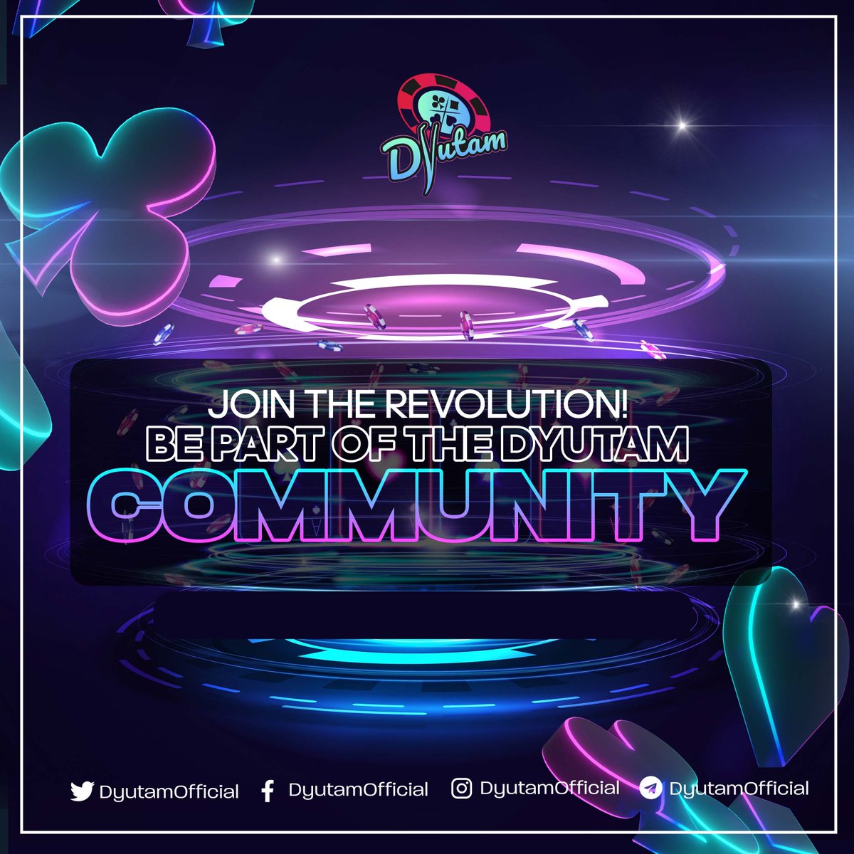 The best Web3 iGaming platform is here! A casino gaming #metaverse that offers endless opportunities to its members! 🎲

Buy, play and win! Join the Dyutam community now! 🃏
🔗 linktr.ee/dyutam