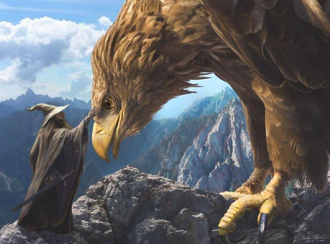 'Gandalf and Gwaihir the Windlord, Lord of the Great Eagles' by Ivan Cavini #LordOfTheRings