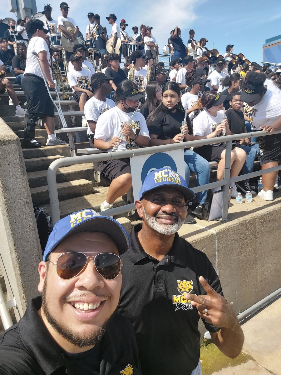 MCMSCoogBand's tweet photo. Our MCMS Cougars Band got to experience game day as members of the Thurgood Marshall High School Band at todays football game.We are excited for our 8th graders to join the Thurgood Marshall High School Band. Great job today! We are so proud of you! #MCMSCoogs
#FBISDFineArts https://t.co/kAsDP00biJ