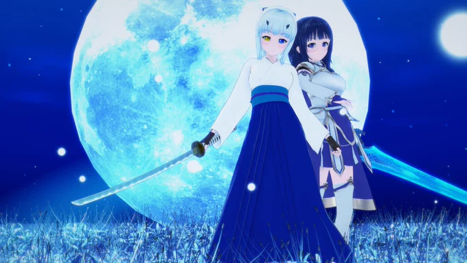 サムライ(侍)とナイト(騎士)シーンデータお借りしてます。#コイカツ #koikatsu 