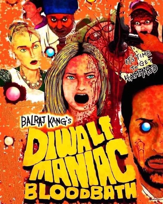 "Diwali Maniac Blood Bath"まだ完成してないので私も見てないけどDVD出たら見てね〜Artwork by  #videoshoptalesofterror2#ukhorror#indieshorror 