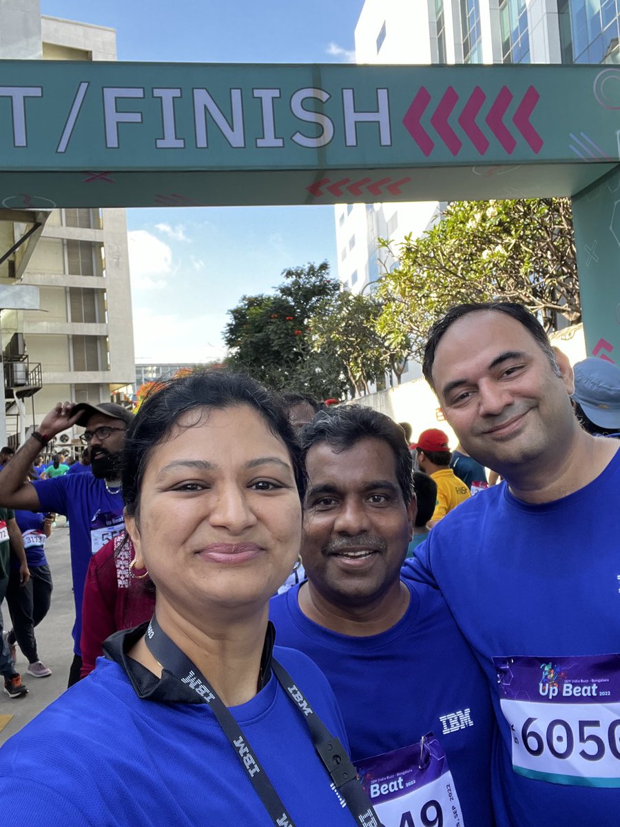 “If it doesn’t challenge you, then, it won’t change you”…and so, we finished! #5K #Upbeat2022 #IBMIndia ⁦<a href="/rpalanki/">Rajeev Palanki</a>⁩ ⁦<a href="/enasser01/">Nasser Ebrahim</a>⁩