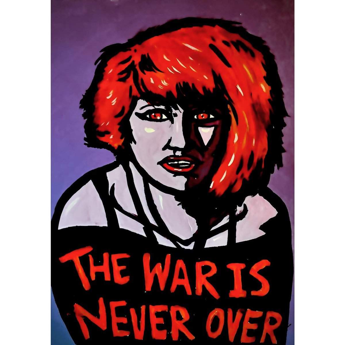 TibbieXGallery's tweet photo. Lydia Lunch portrait “The War is Never Over” by one of our featured artists this month #MarinaM artmarinam 100$ PayPal Venmo Tibbie X , Tibbieskyewest@gmail.com https://t.co/kvcTZfl9TP