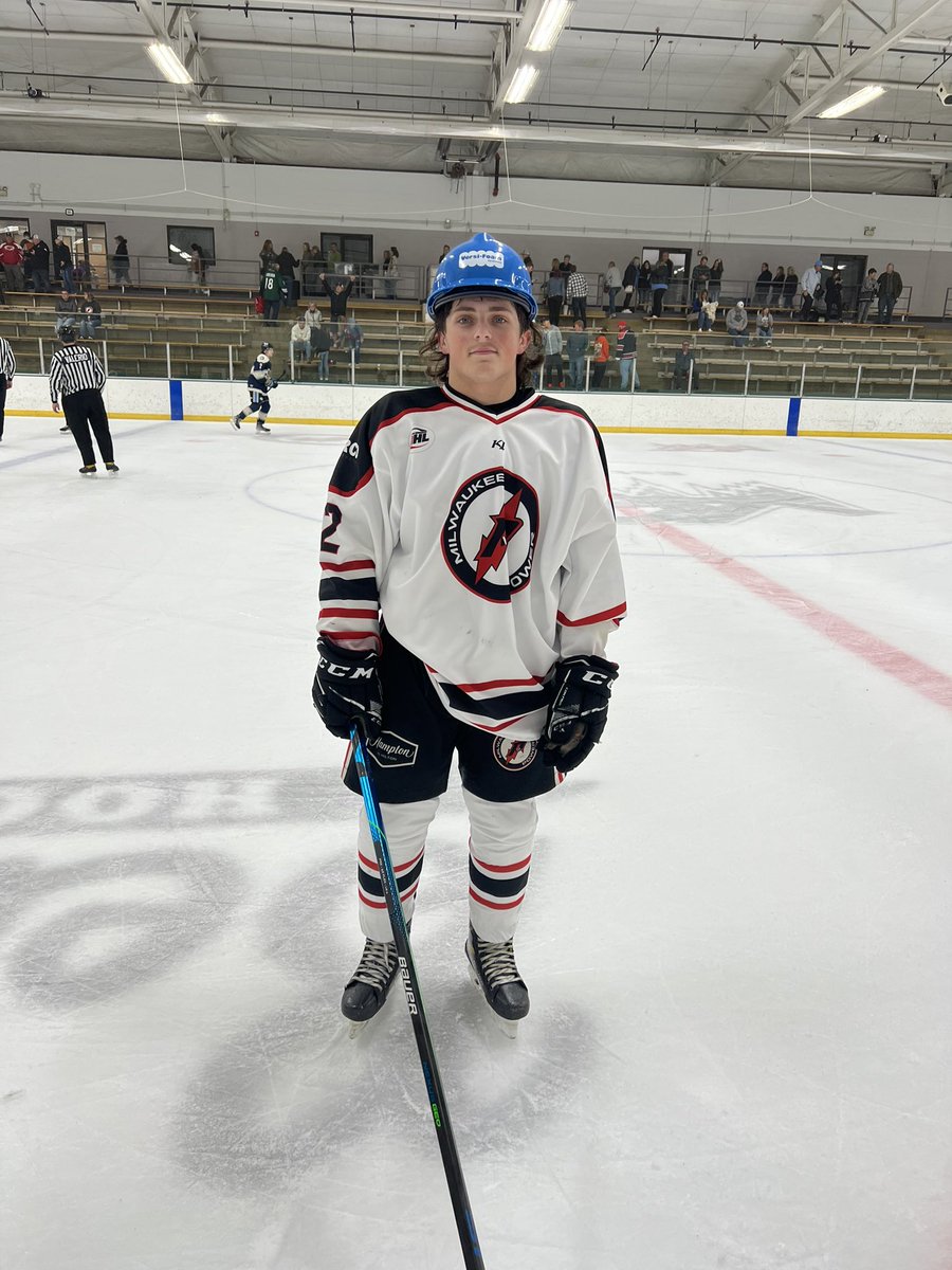 westbendpower's tweet photo. Tonight’s Versi-Foam Hard Hat Player: Owen Drake

Great game, Owen!⚡️
#PowerSurge https://t.co/vfnWvUv4Ur