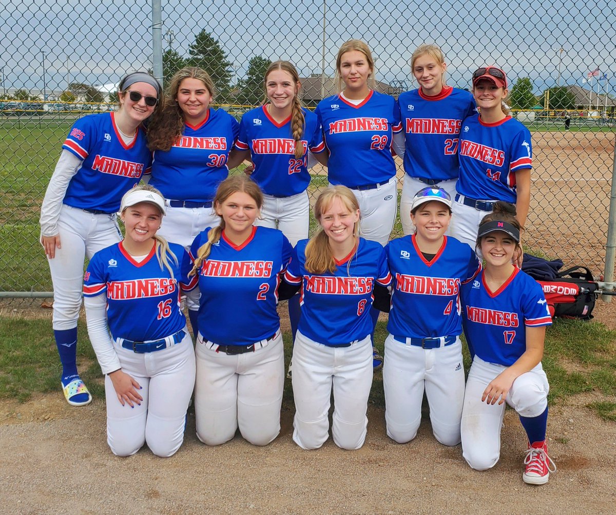 madness_ramsey's tweet photo. Lots of laughter and bonding from our first games together as a TEAM at the USSSA Fall Brawl in Canton, MI🍂
Shout-out to RAINA and AUDREY for their BOMBS today!!! 🥎💣💥
The girls are back in action tomorrow morning at 8:30am vs Outlaws Brigmon 💪
#gomadness https://t.co/v056FXXIVr