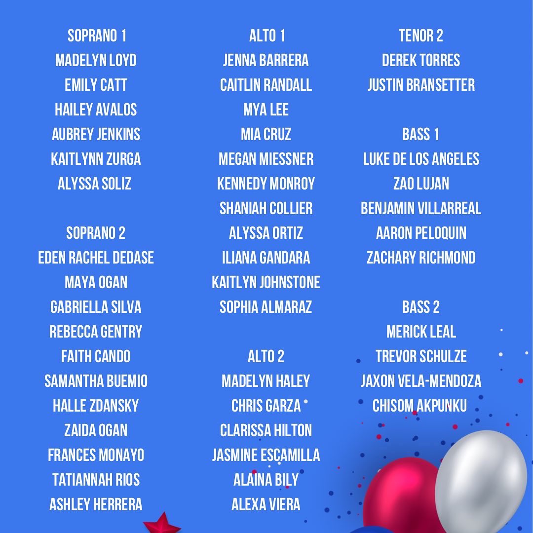 vmhschoir's tweet photo. Congratulations to our AMAZING Singing Eagles!!!! They showed up and killed it at TMEA District Auditions!! We have 45 students advancing to Region in November!! 
Thank you to our amazing Choir Booster club for always taking care of the kiddos and me!! #wegowhereeaglesdare https://t.co/t9vqgTRlP9