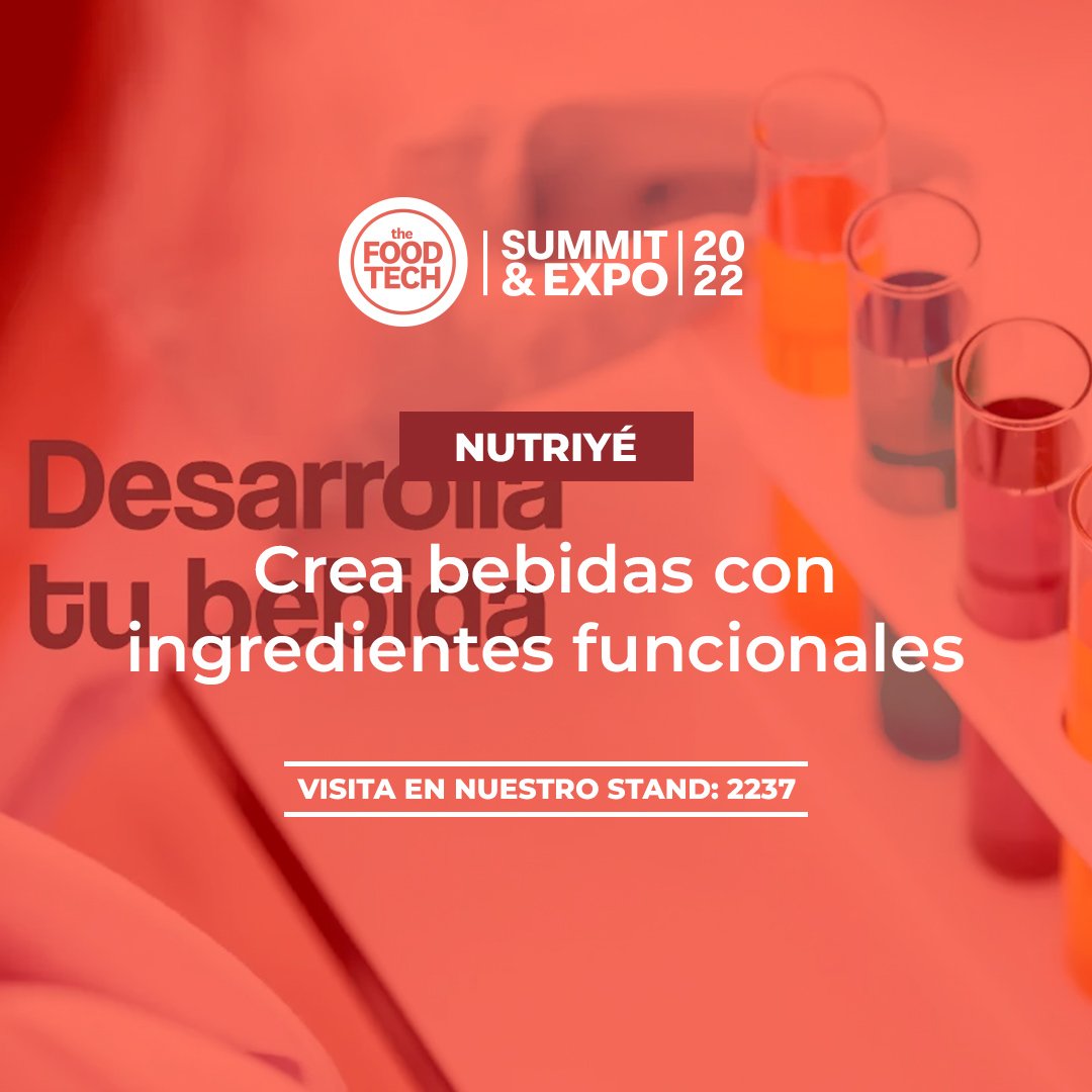 Nutriye's tweet photo. Visita nuestro stand en @ElFoodTech https://t.co/Hx7DtpgBuB