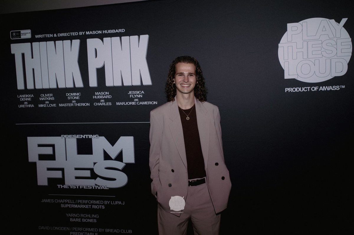 DamianHempstead's tweet photo. Very proud of this guy @masonhubbardd Cannes nominated director & my friend! Sold out his first Film Festival! https://t.co/F3pNjQ9OEi with over 150 people and finalists #JamesChappell & #OscarKeys! Premiering his absolutely mind blowing Short Film #ThinkPink! Truly inspiring!🙌 https://t.co/ptBPFQSOPk