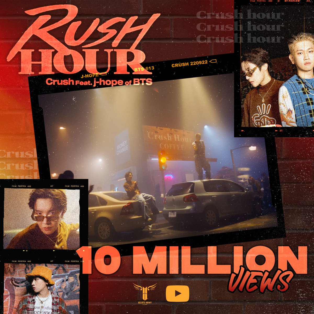 USBTSARMY's tweet photo. [Crush | 📺YouTube] Crush (크러쉬) - 'Rush Hour (Feat. j-hope of BTS)' MV has surpassed 10 Million views!

Gather one and all like traffic jam and watch it again here
👉https://t.co/XjP6BHeyL0

#RushHour10M
#Crushxjhope https://t.co/t6oawTISLV