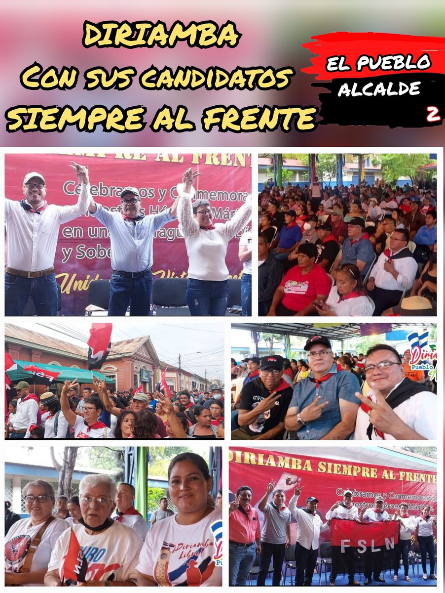 Es un honor y una gran responsabilidad ser candidatos del pueblo.
Más trabajo realizado con amor, disciplina y lealtad. 
Sin traicionar la confianza de nuestro Comandante Daniel y de nuestro pueblo.
Se cumplirá con las exigencias.
#PatriaBenditaYLibre 
#UnidosEnVictorias