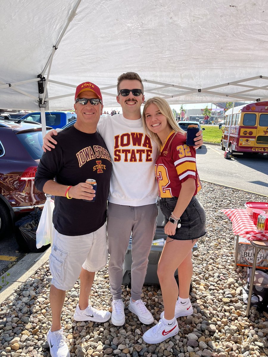 jay_cherwin's tweet photo. Senior year for Nikki, last dad”s day for me, all made better by having the whole family tailgating in Ames! 2#Cyclones https://t.co/e3pTvT8TH5