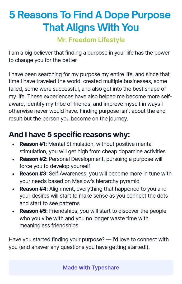 EricLaShun's tweet photo. Why you should pursue a purpose in life https://t.co/63BivoN5A5