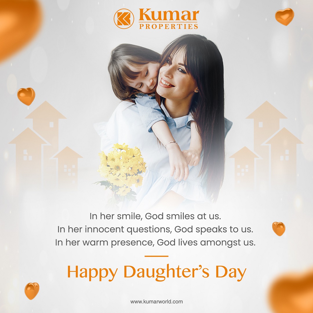 Kumarproperties's tweet photo. A daughter brightens and softens her parent's hearts; She adds colour, light, and beauty to their #life!

Happy Daughter’s day to all the wonderful #Daughters today and always!

#KumarProperties #HappyDaughtersDay #DaughtersDay https://t.co/snq8VuLcgG