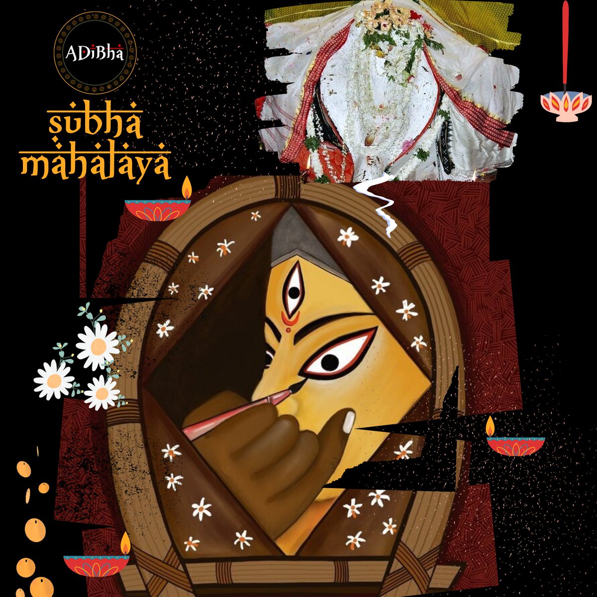 TheAnushreeDash's tweet photo. Devi, is like a scream-a madness that is neither insanity nor compulsiveness but pure ecstasy.

Mahalaya marks the beginning of Devi Paksha. Maa is arriving.

~ Subha Mahalaya ~
🙏🏻🙏🏻🙏🏻

#Mahalaya #SubhoMahalaya #devipakha #DeviPokkho #durgapuja #maasamlei  #MaaDurga #ADiBha https://t.co/32tBYqZzrC