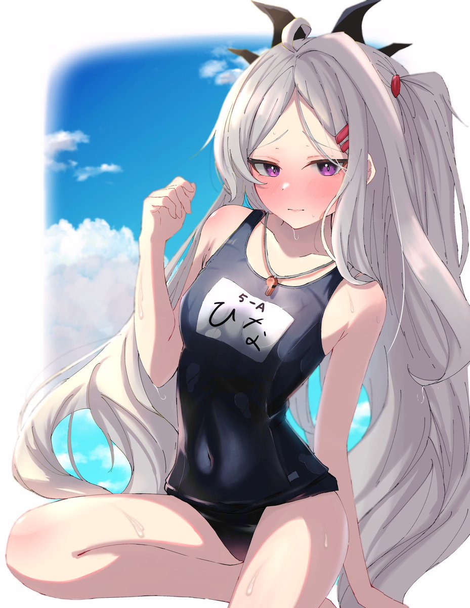 #夏が終わりそうだし今年描いた水着絵を貼ろう
 #ブルアカ 

シロコとヒナがお気に入り〜 