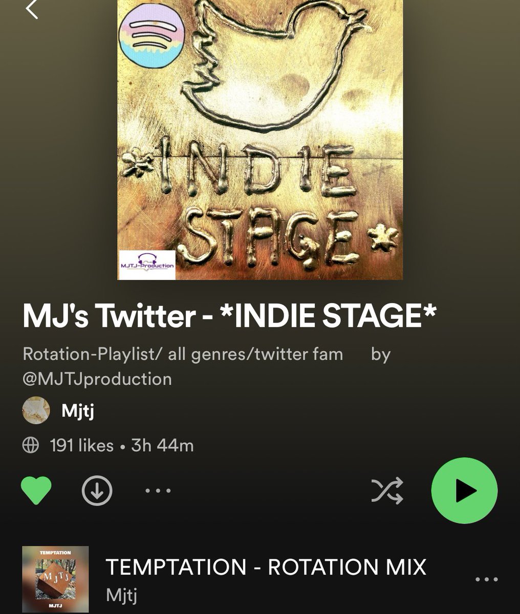 DileeInc's tweet photo. Thank you for including me on your #Spotify 🎶playlist #IndieStage @MJTJproduction #MJTJ 

https://t.co/F4pb6rYeVi https://t.co/MswXR7SIcP