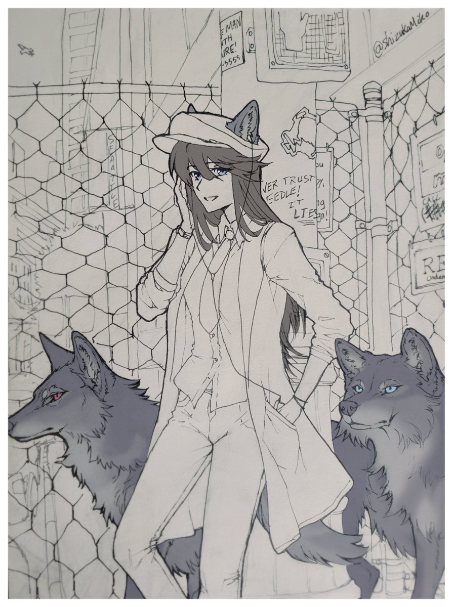 Since i got my pc back, i decided to fix this drawing up just a bit and post it again! 🐺 