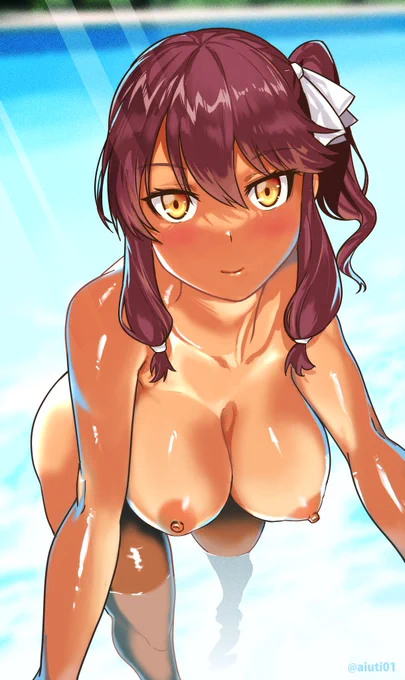 褐色レズねーちゃんとプール 