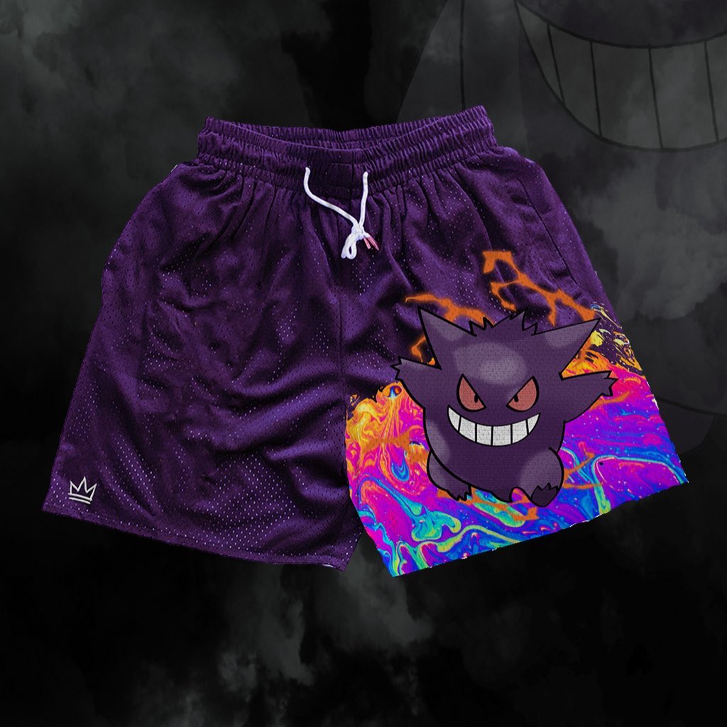 USCulture__'s tweet photo. Luffy Gear 5 &amp; Gengar mesh shorts are here!😮‍💨

LIKE this tweet if you’d wear these!

https://t.co/nbvlEk94bZ https://t.co/0qpGkfFGM0