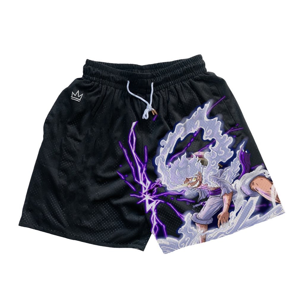 USCulture__'s tweet photo. Luffy Gear 5 &amp; Gengar mesh shorts are here!😮‍💨

LIKE this tweet if you’d wear these!

https://t.co/nbvlEk94bZ https://t.co/0qpGkfFGM0