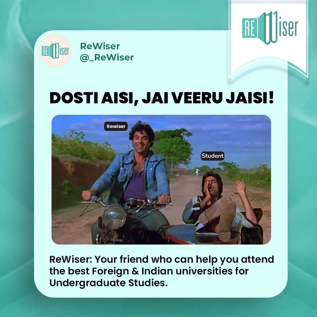 _ReWiser's tweet image. Aapne yaari sab pe bhaari🤜🤛

#rewiser #Ibclasses #internationalbaccalaureate #act #actstudent #sat #satexam #satprep #actexam #apexam #apprep #ap #igcsepreparation #igcseprep #ibschools #ib #aslevel #alevelschool #alevel #exams #foreignuniversities #ivycollege #studyabroad