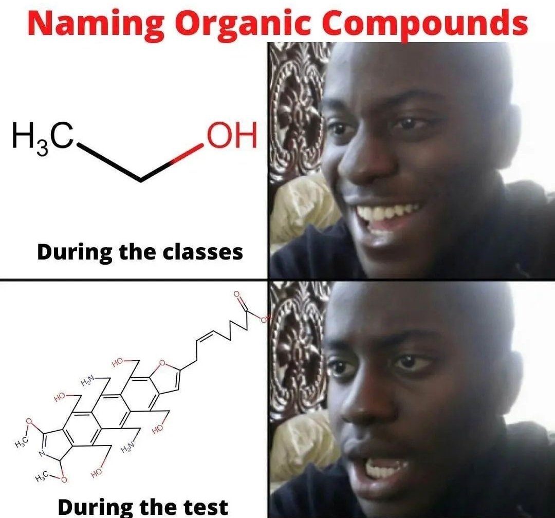 المضحك المبكي للكيميائيين 😭😭