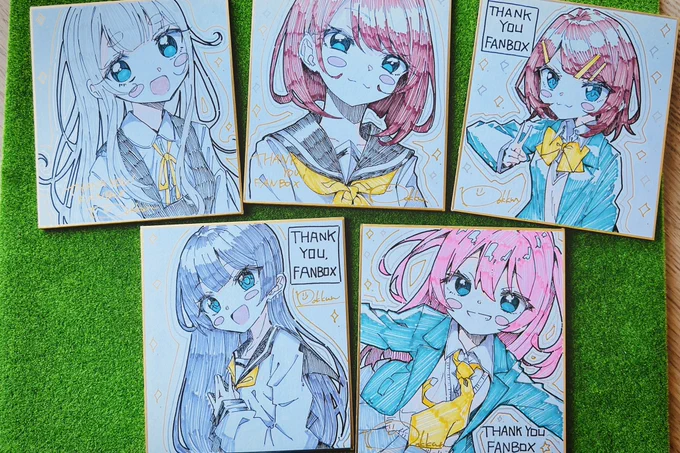 FANBOX特典のミニ色紙描いた!✨🐧
対象の方、到着まで今しばらくお待ちください‼︎🙏☺️

▼「色紙プラン」に入るともらえる特典のミニ色紙です!🎁こちらからどうぞ!↓↓↓
https://t.co/Atvn82sMUe 