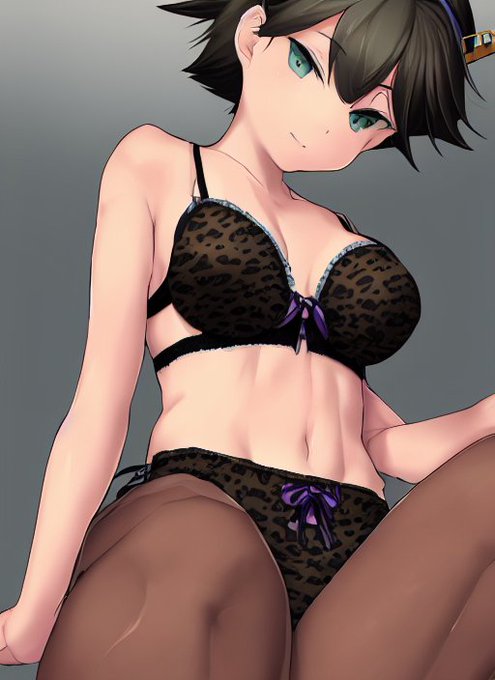 豹柄下着の比叡はかわいいな 